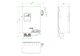 Oventrop Hausübergabestation mit einem kompakten Design, seitlicher Zuleitung, Anschlüssen und einer manuellen Steuerung, dargestellt in verschiedenen Ansichten.
